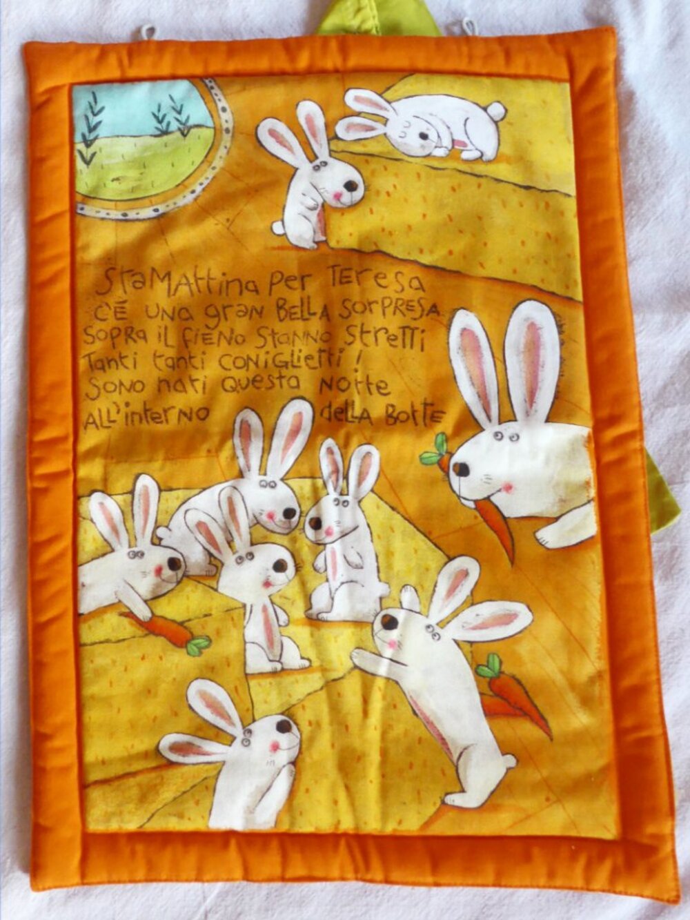 NWT le Filastoffe Kids Bunny “Coniglietti” Soft Wall Panel